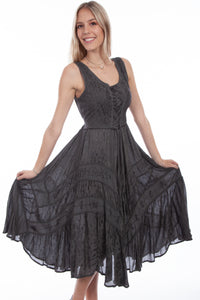 Dress, Sleeveless with Lace-Up Front (9 Color Options)