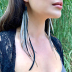 Leather and Feather Earrings Made in USA