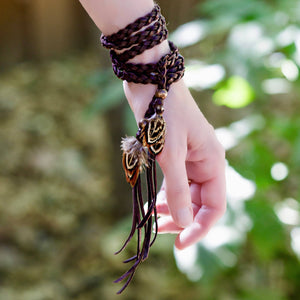 Wrap, Leather & Feathers Wrap Accessory