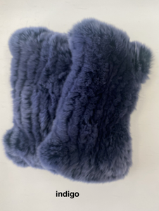 Hand Warmers, Genuine Rex Rabbit Fur, Multi Colors, HW01