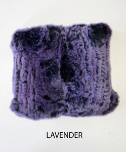 Hand Warmers, Genuine Rex Rabbit Fur, Multi Colors, HW01