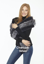 Linda-Richards-New-York-Fur-Fashion-Rex-Rabbit-Scarf-with-Silver-Fox-Trim-Worn-by-a-Beautiful-Woman-RX86SF