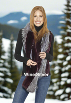 Linda-Richards-New-York-Fur-Fashion-Rex-Rabbit-Scarf-with-Silver-Fox-Trim-Worn-by-a-Beautiful-Woman-RX86SF