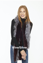 Linda-Richards-New-York-Fur-Fashion-Rex-Rabbit-Scarf-with-Silver-Fox-Trim-Worn-by-a-Beautiful-Woman-RX86SF