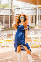 Dress, Hi-Lo Off Shoulder with Lace Detail, Multiple Colors - Style PSL-266
