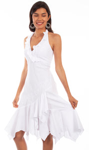 Dress, Ruffled Halter Dress - Style PSL-054