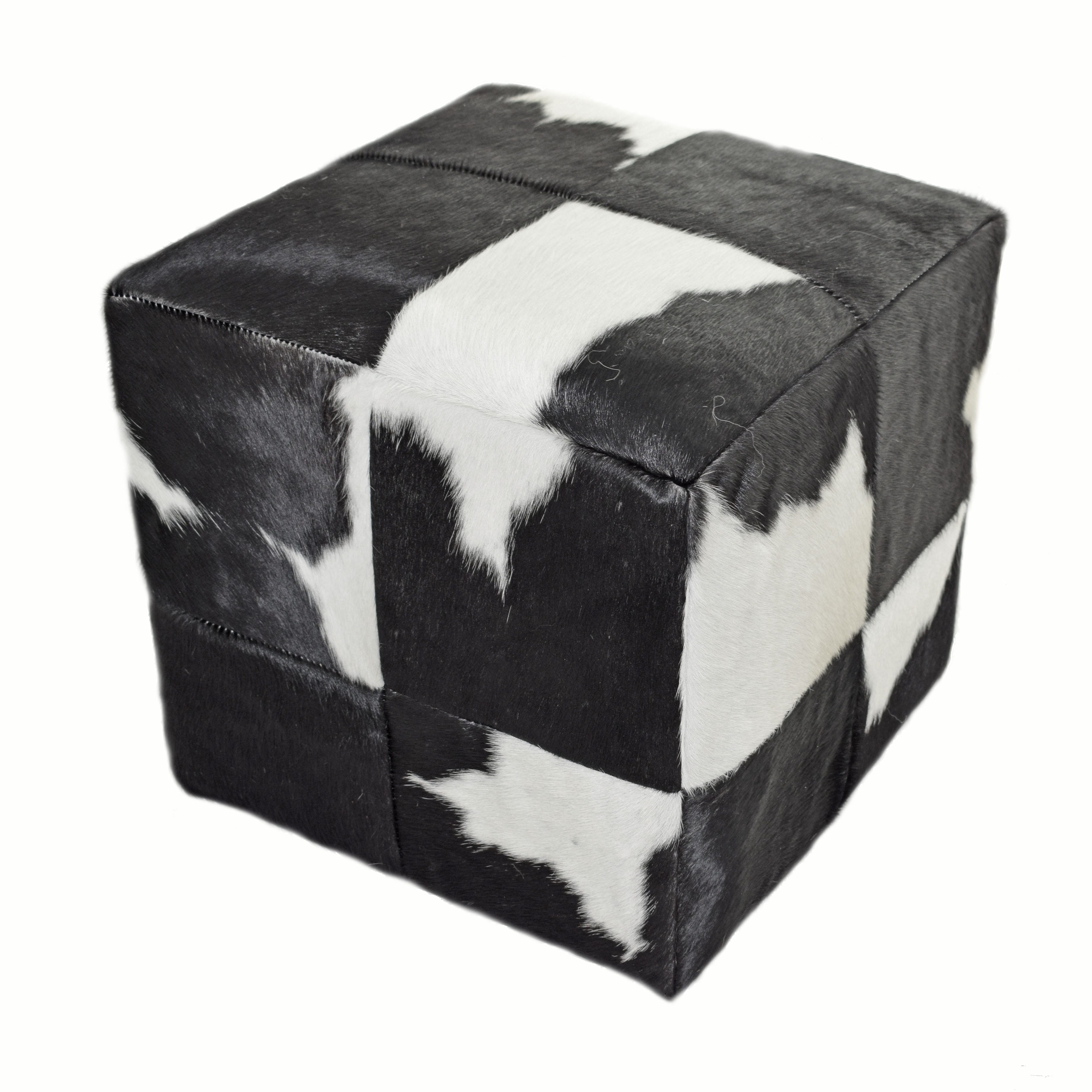 Cube Furniture, Cowhide Ottoman, Footstool, 13 Color Options