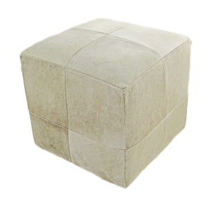 Cube Furniture, Cowhide Ottoman, Footstool, 13 Color Options
