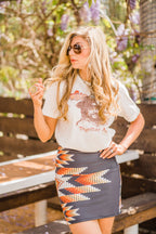 Skirt, Vintage Western Print