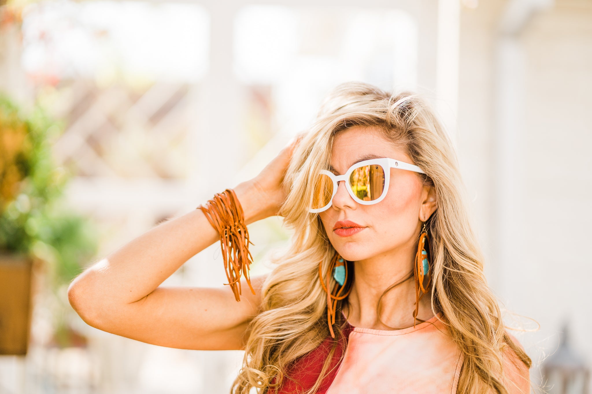 Sunglasses, Darlin' in Glam White, Pink Mirror Lens, SALE!