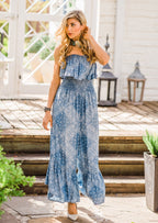 Jumpsuit, Bandana Print - Multiple Colors - Style HC744