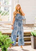 Jumpsuit, Bandana Print - Multiple Colors - Style HC744