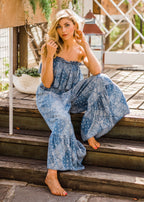 Jumpsuit, Bandana Print - Multiple Colors - Style HC744