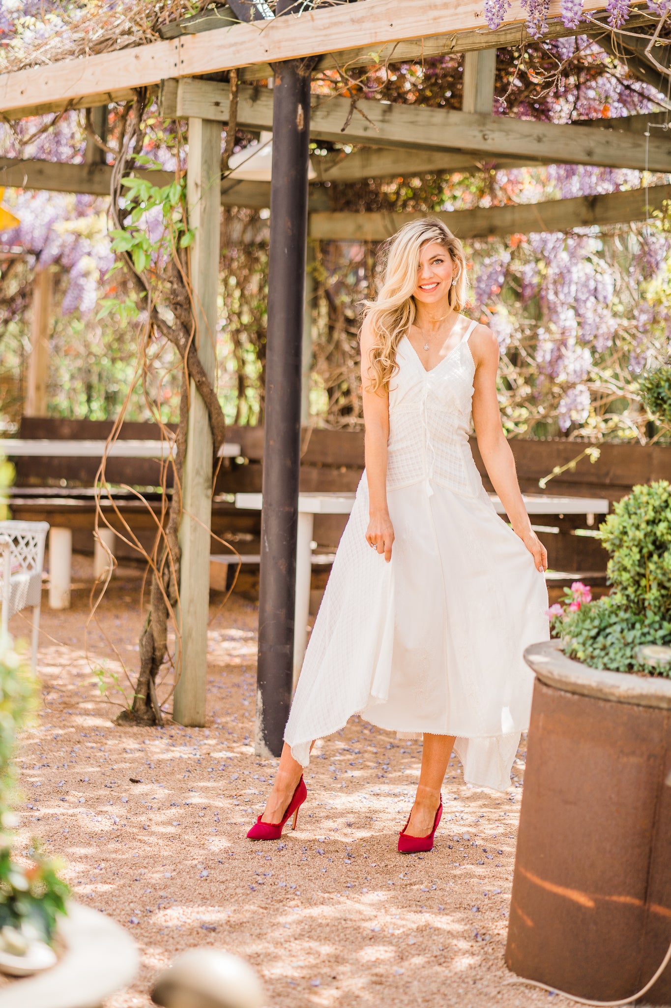 Dress, Spaghetti Strap in Ivory - Style HC63