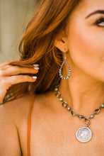 Earrings, Desert Pearl & Turquoise Bead Loops, #16