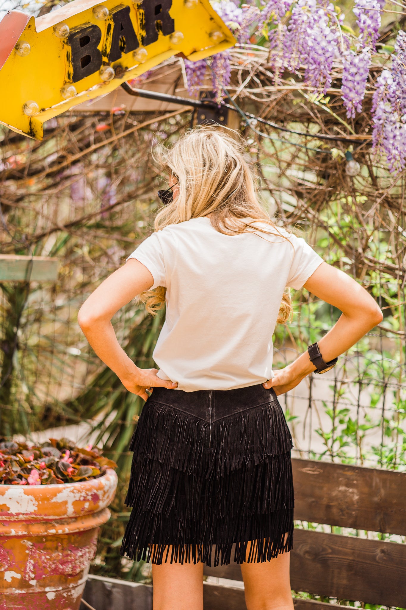 Western-Inspired Fashion Sueded Leather Fringe Skirt Western-Inspired Fashion Sueded Leather Fringe Skirt