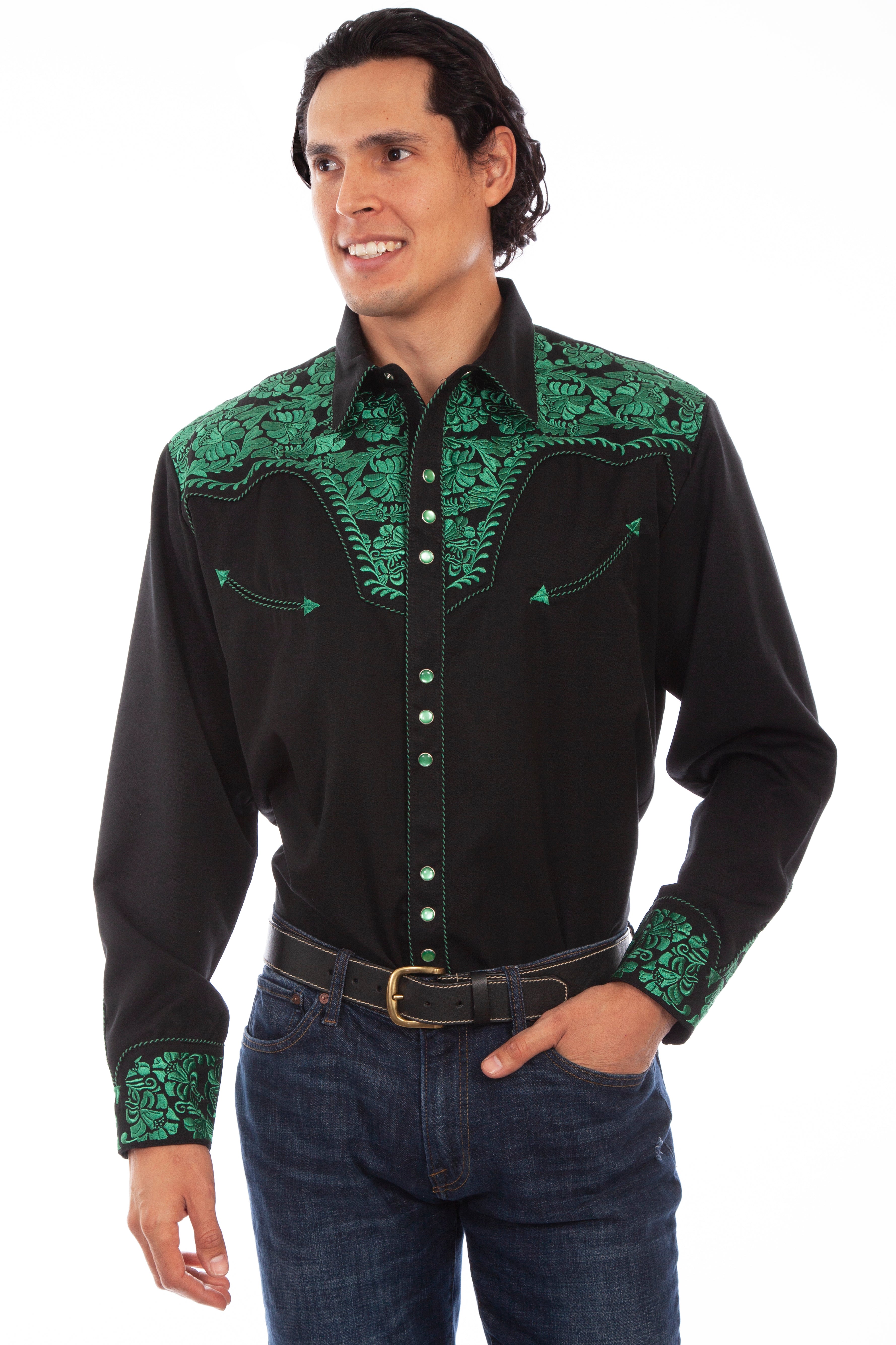 Stylish Embroidered Western Shirt - Multi-Color Options – Memphis