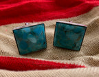 Cuff Links, Turquoise, Square or Round