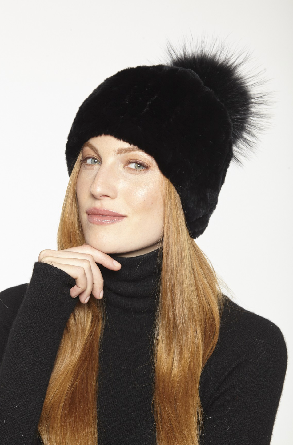 Rex-Rabbit-Hat-with-Fox-Pom-Pom-by-Linda-Richards-HA57