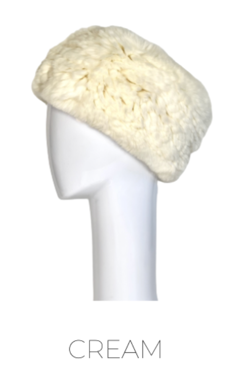 Rex Rabbit Head band in Cream