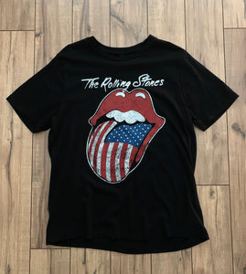 T-Shirt, The Rolling Stones American Flag Tongue Unisex Tee - SALE!