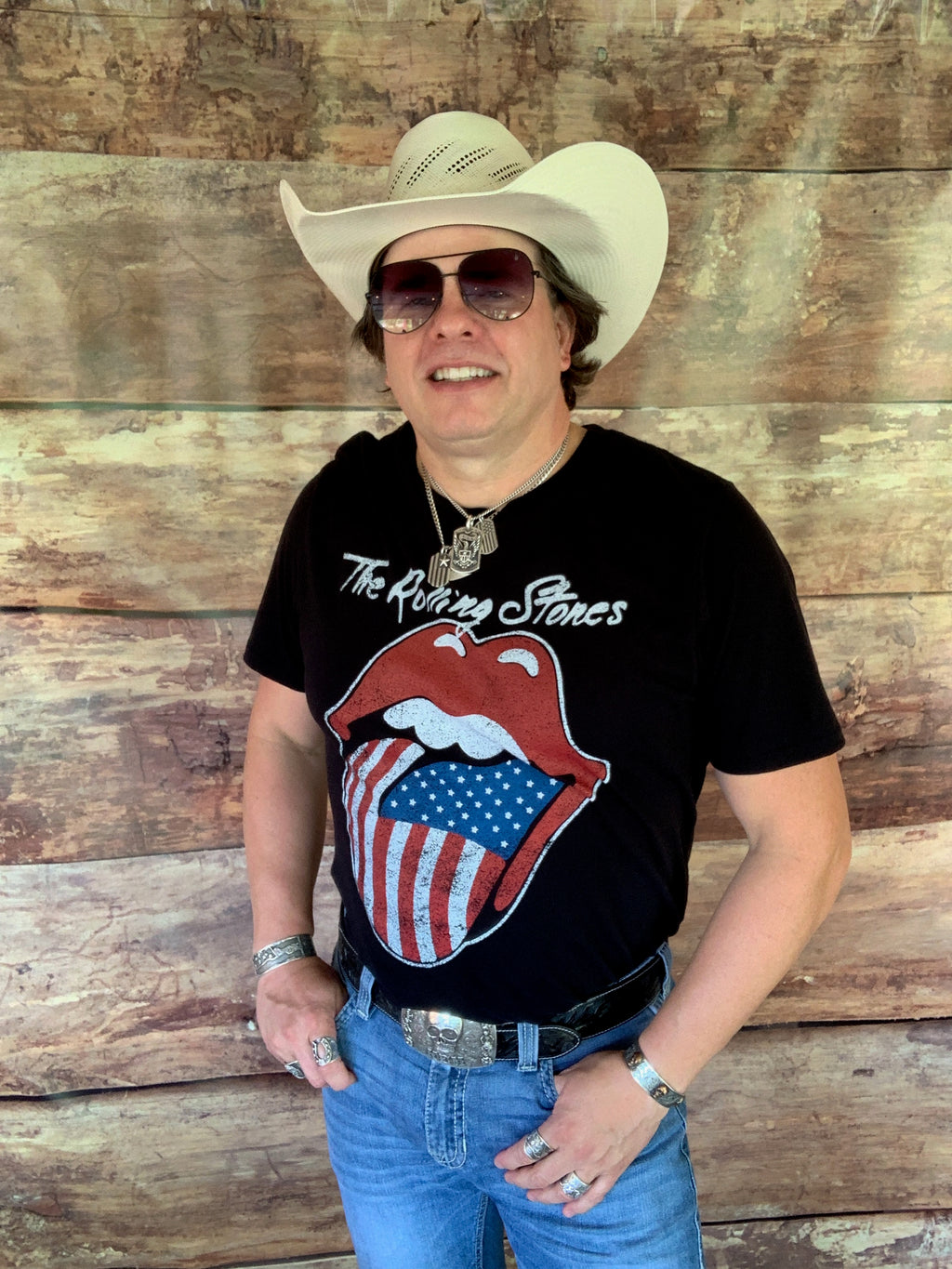 T-Shirt, The Rolling Stones American Flag Tongue Unisex Tee - SALE!