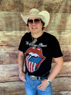 T-Shirt, The Rolling Stones American Flag Tongue Unisex Tee - SALE!