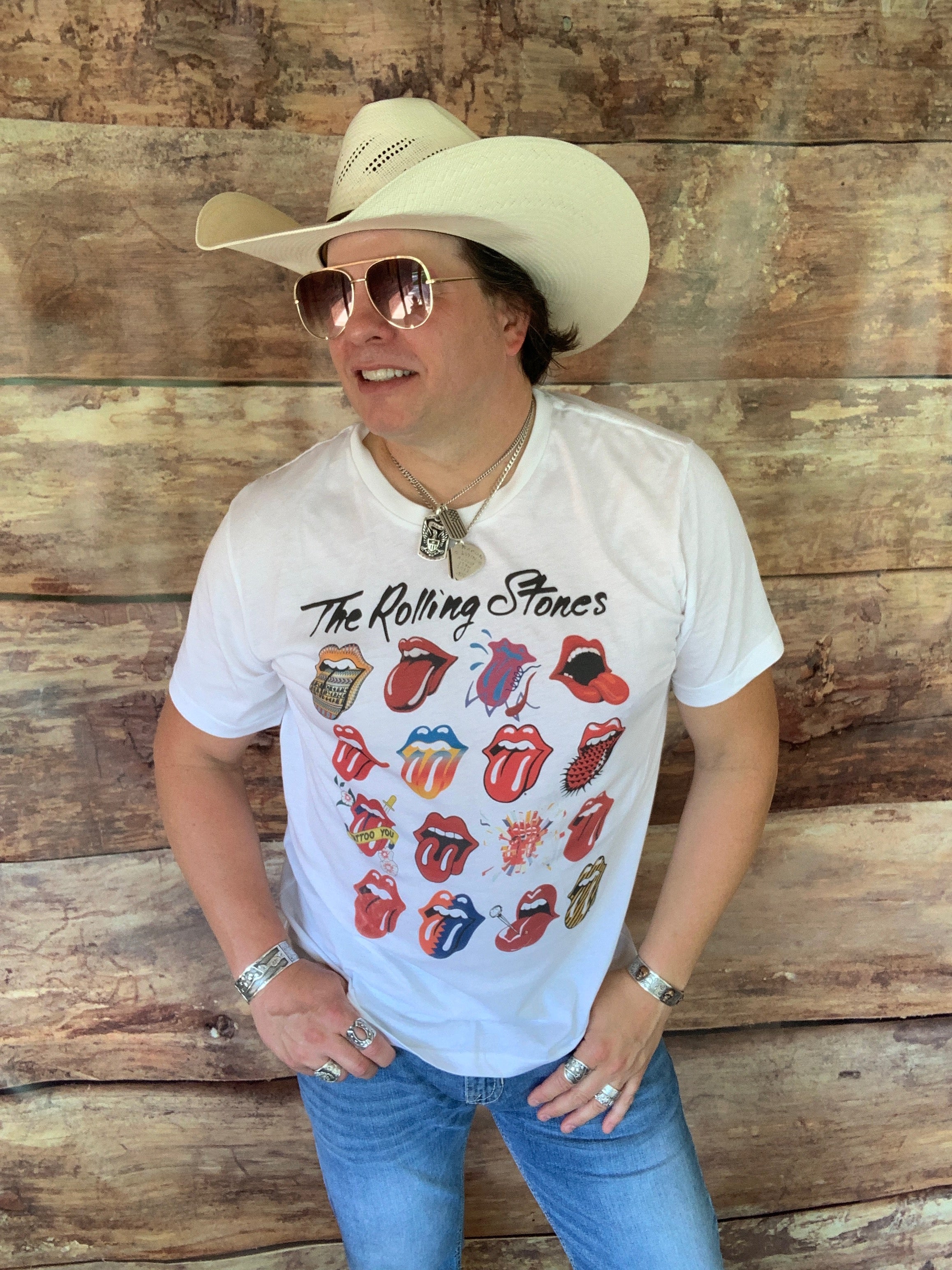 T-Shirt, The Rolling Stones Licks Over Time Unisex Tee - Size Large - SALE!