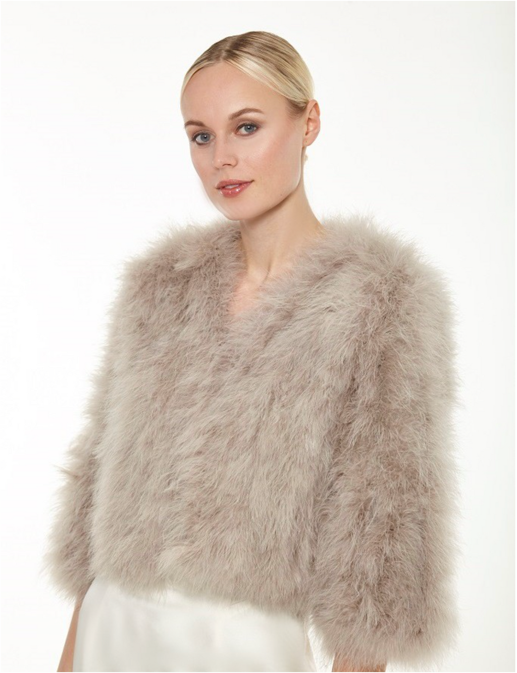 Jacket, Marabou Feather Bolero - Linda Richards - Style FT084
