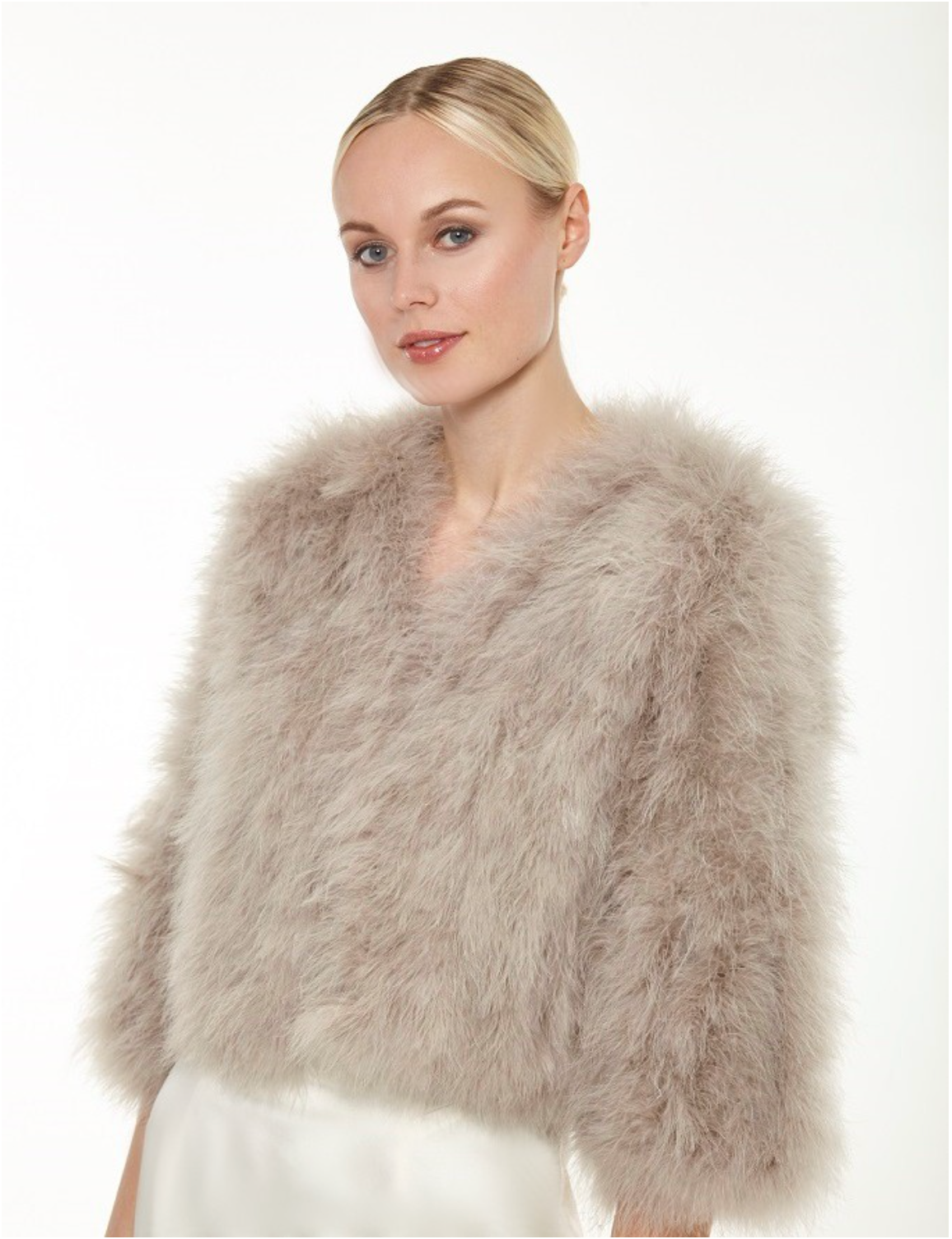 Jacket, Marabou Feather Bolero - Linda Richards - Style FT084