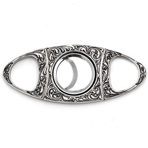Cigar Cutter, Hand Engraved Sterling Silver