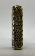 Silver-King-Zippo-Brass-Armor-Lighter-Fully-Engraved-Made-in-USA