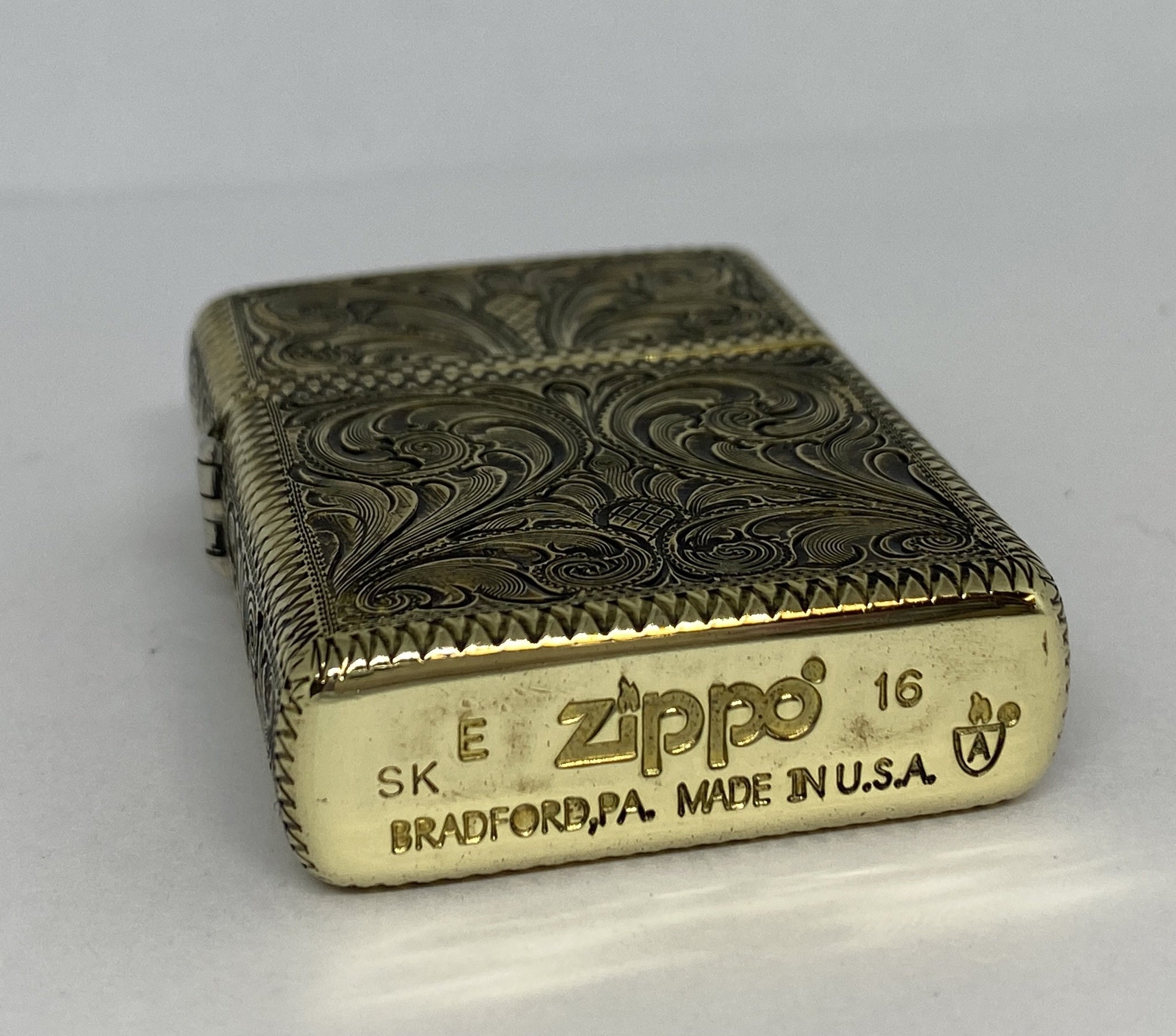 Zippo Lighter, Hand Engraved Brass Armor – Memphis Grand®