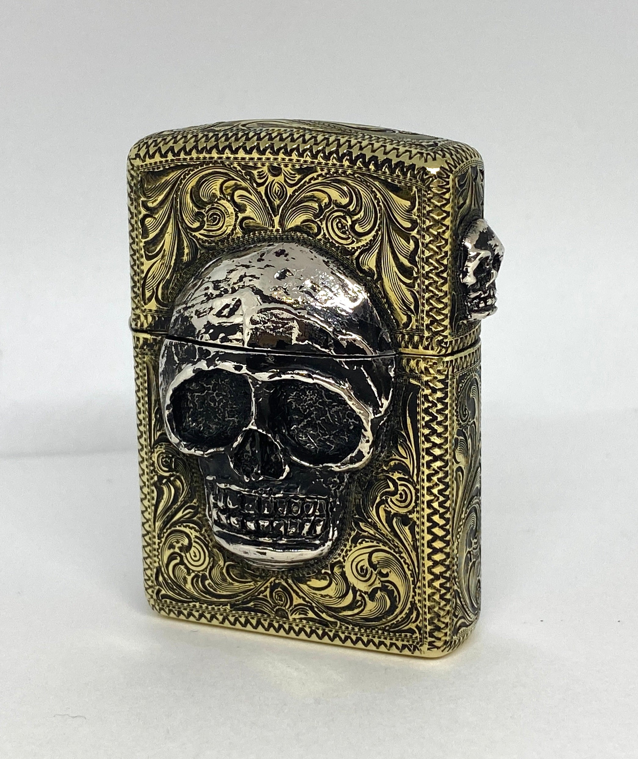 Zippo Lighter, Hand Engraved Brass Armor