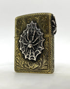 Zippo Lighter, Hand Engraved Brass Armor