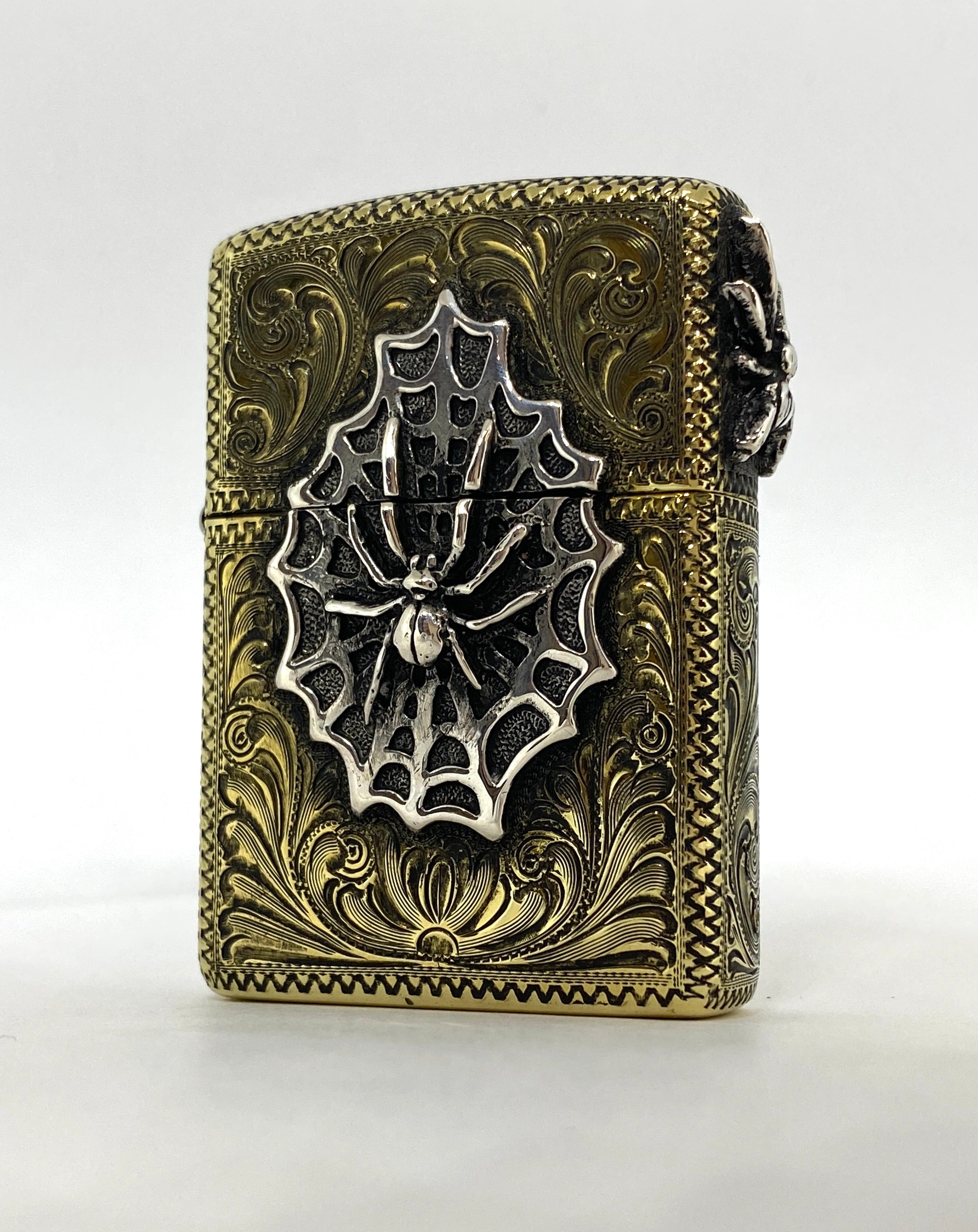 Zippo Lighter, Hand Engraved Brass Armor