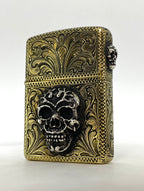 Zippo Lighter, Hand Engraved Brass Armor