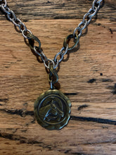 Necklace, Vintage Equine Medallion & Chain, SALE!