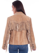 Jacket, Suede Leather Jacket with Fringe, Four Colors - Style L1080