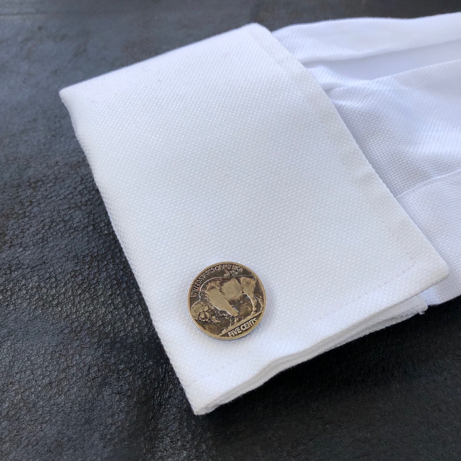 Cuff Links, Buffalo Nickels