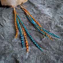 Earrings, Mini Feathers Multi Colored